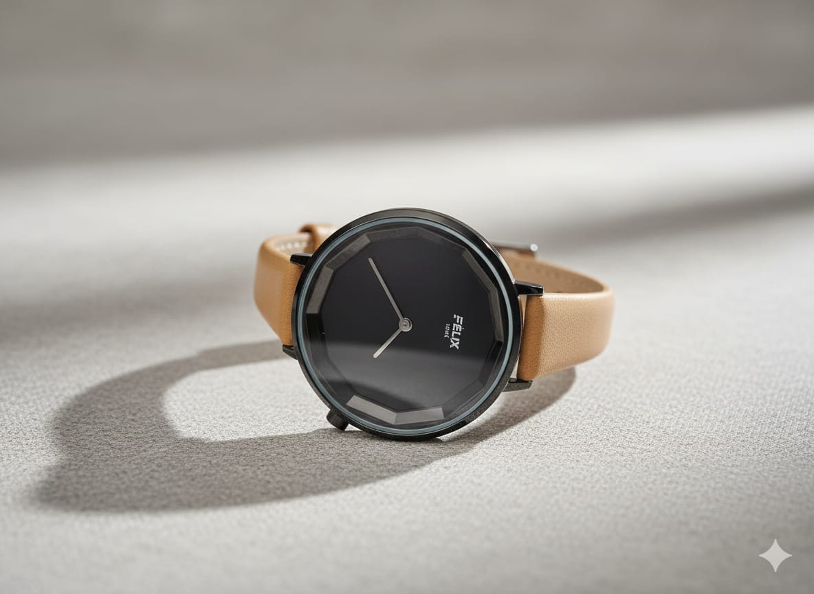 Kalvya Horizon black dial girl's luxury watch