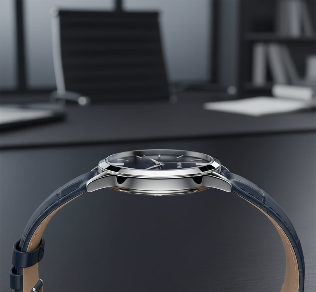 KALVYA Blue Elegance Classic Watch