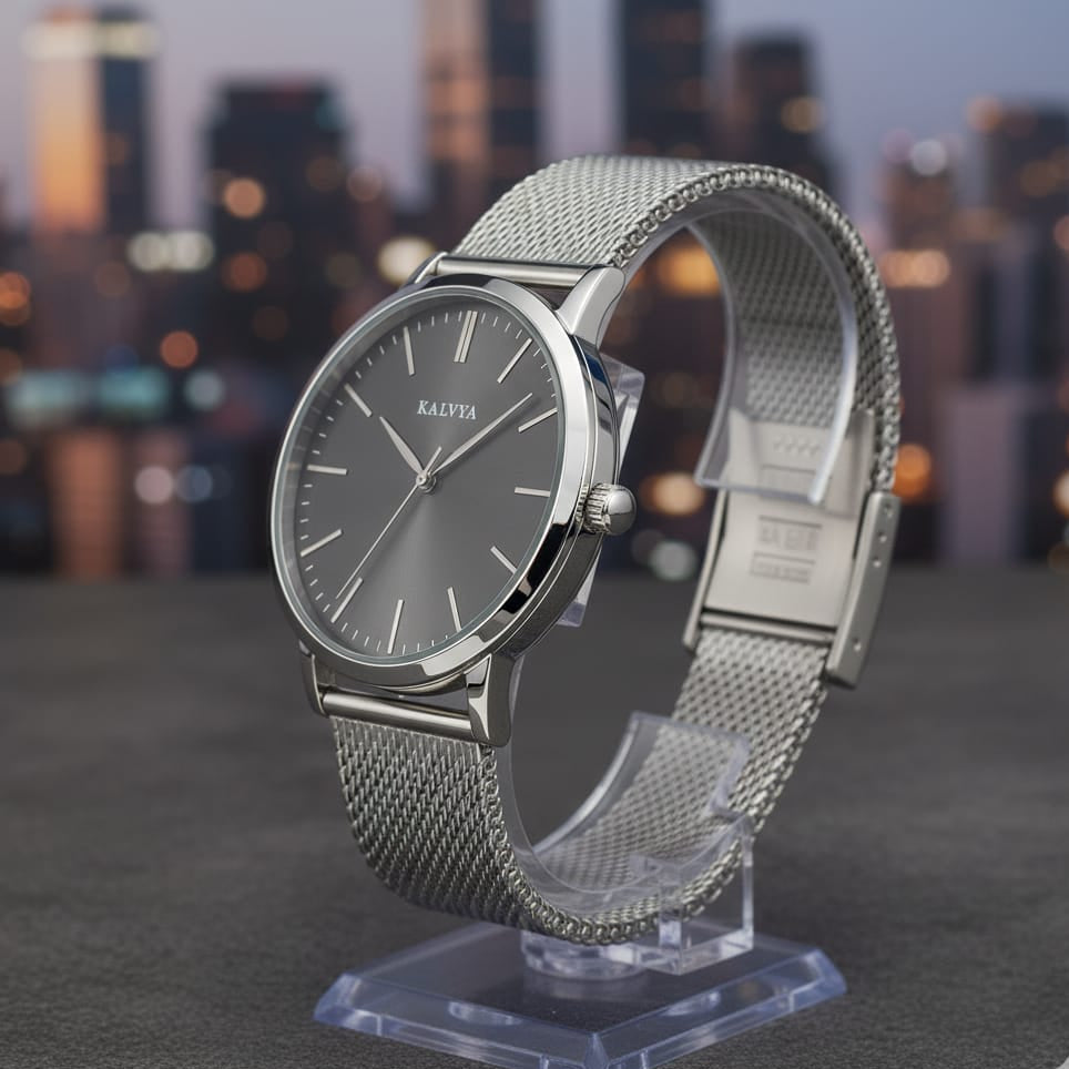 The KALVYA 'Minimalist Mesh' Watch