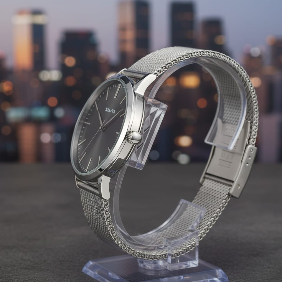 The KALVYA 'Minimalist Mesh' Watch