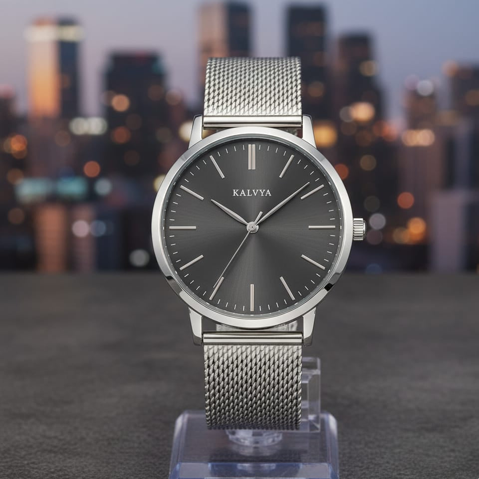 The KALVYA 'Minimalist Mesh' Watch