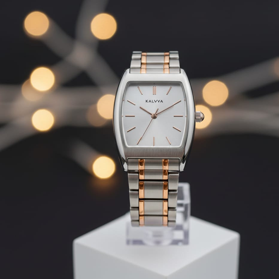 Kalvya Dualtone Grace – Silver &amp; Rose Gold Watch