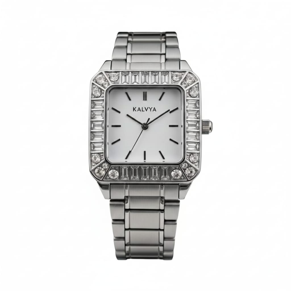 Kalvya Silver Royale – Square Dial Watch