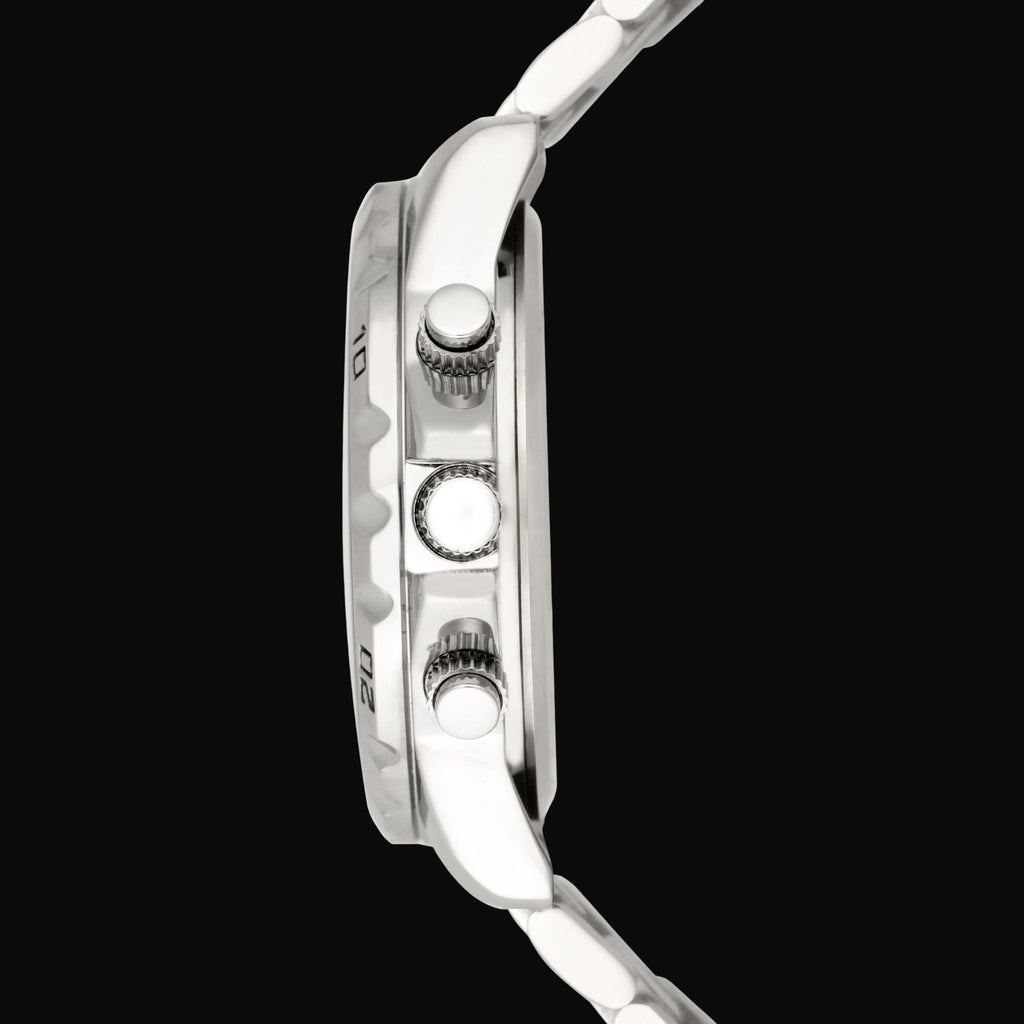 Kalvya Celestial Black Chronograph Watch for Men – Stainless Steel Bracelet
